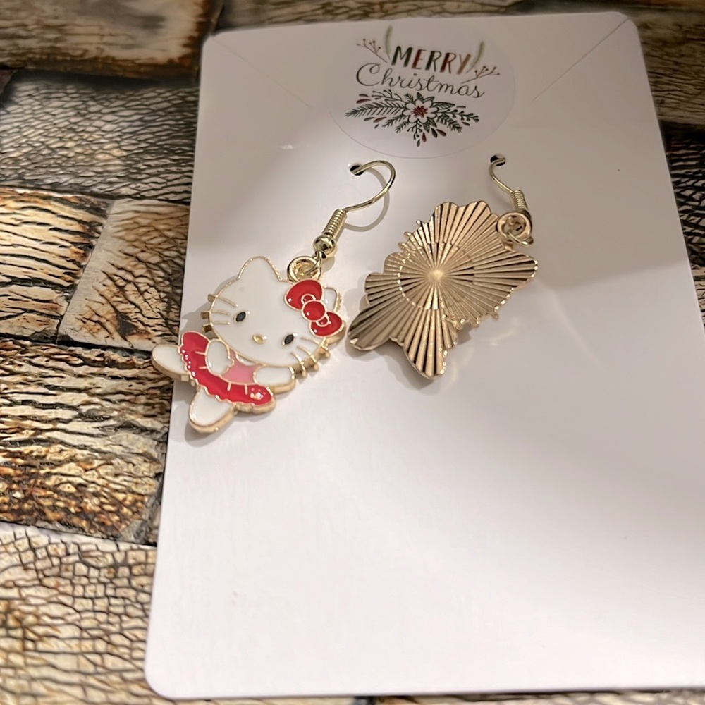 NEW HELLO KITTY Ballerina Earrings - Hypoallergenic - Picture 4 of 6